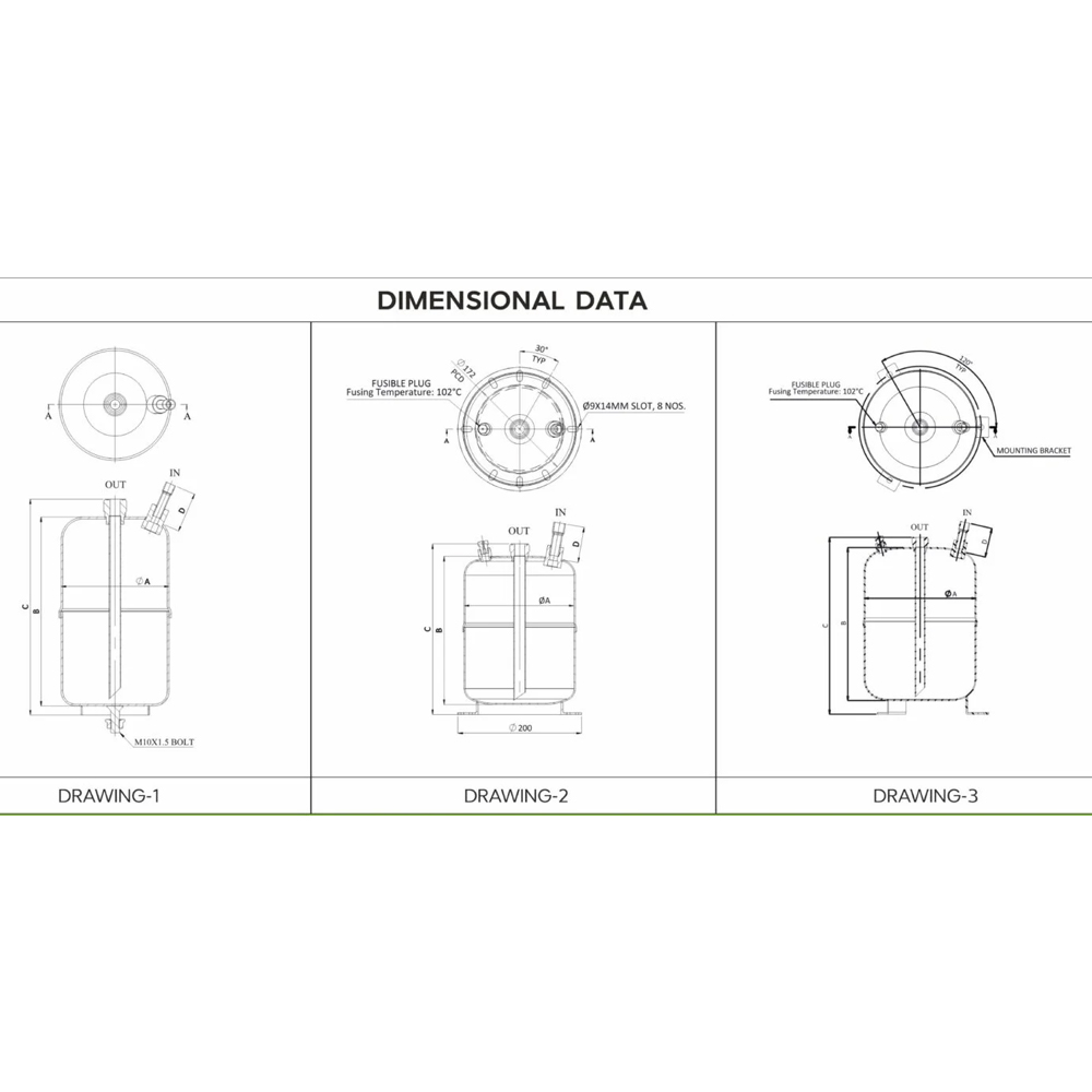 Liquid Refrigerant Receiver Deep Draw